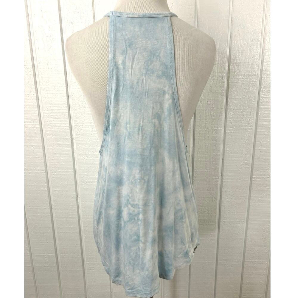 Salt Life Womens Medium Blue Tie Dye Graphic Tank Top Beach Coastal Surf - Picture 5 of 5